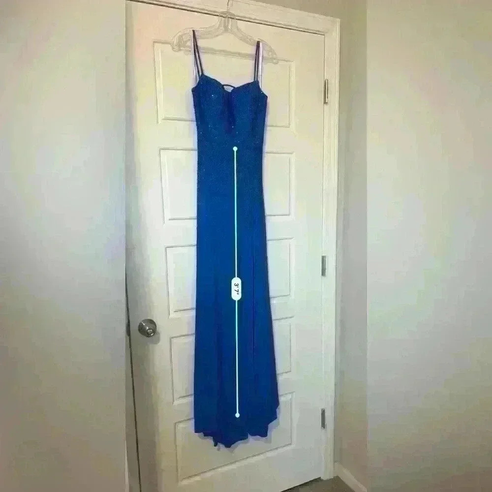 royal blue cinderella divine prom dress size 6 - Picture 7 of 14